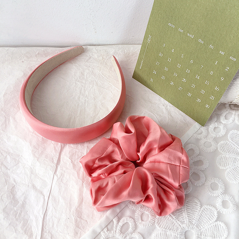 Colorful Satin Scrunchie Hair Ties Set 3