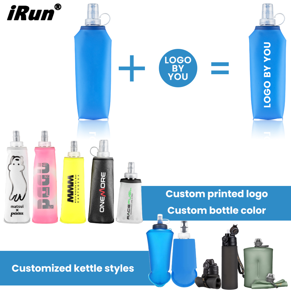 IRun Printed Color Portable Silicone Sports Water Bottle 4