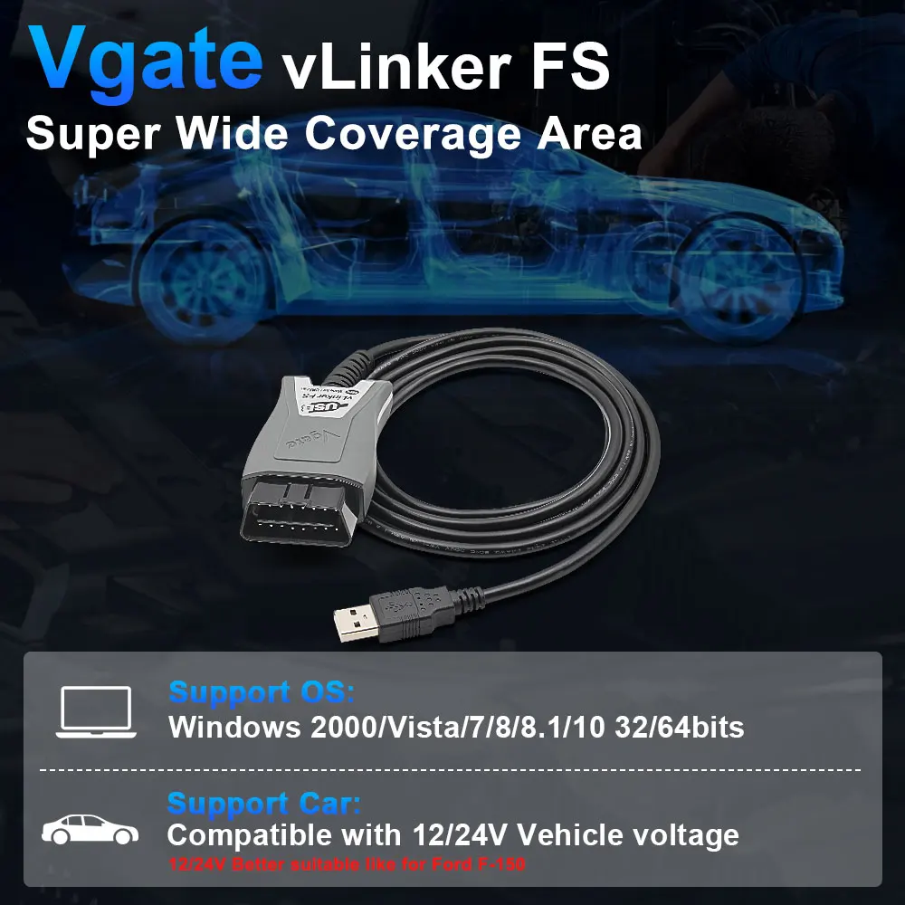 Vgate VLinker FS USB ELM327 OBD2 Professioneller Diagnosescanner 4