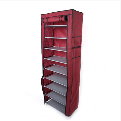 Schuhschrank aus Vlies mit 10 Ebenen, Kaffeebraun 4