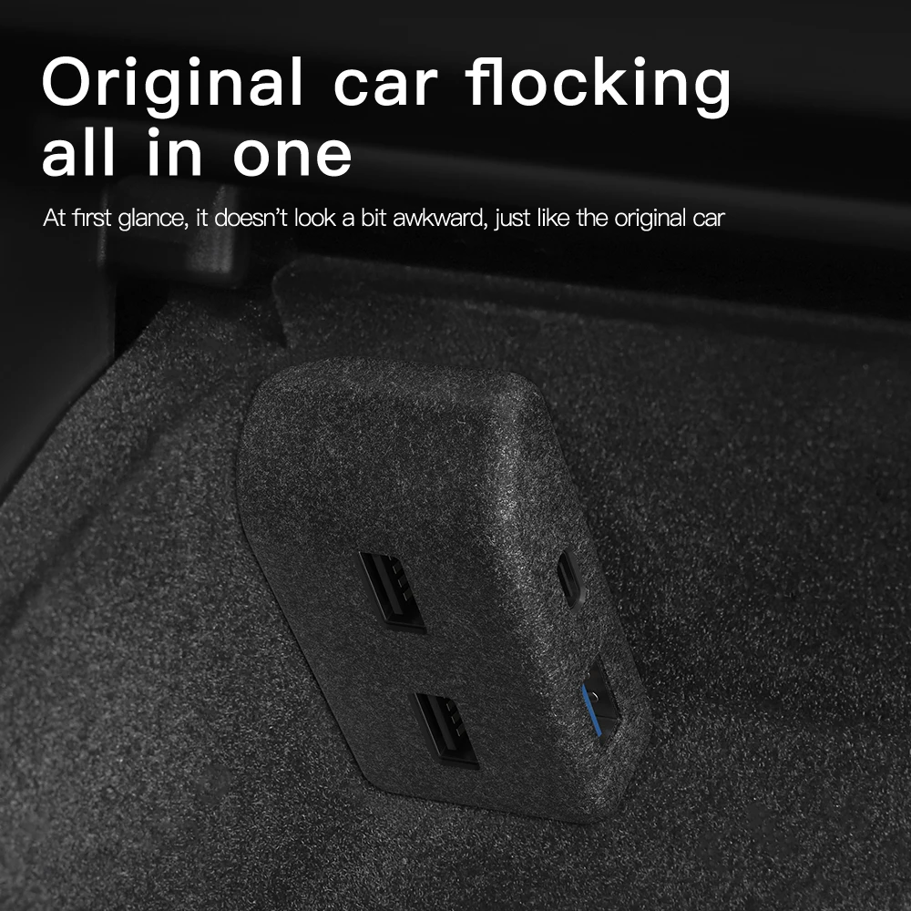 Tesla Model 3Y Glovebox USB Hub with Fast Charger 4