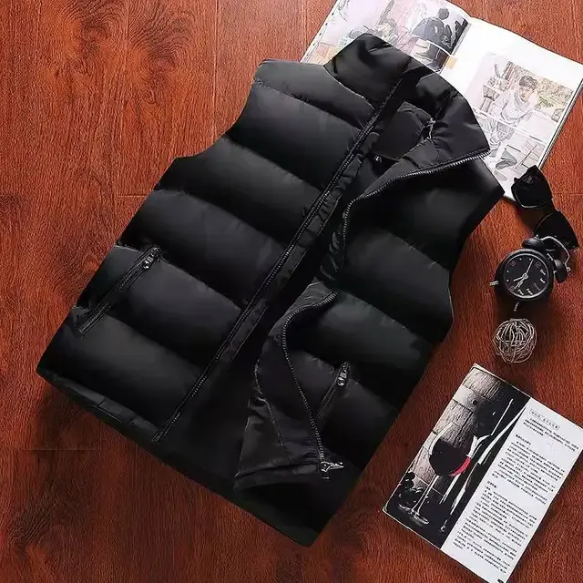 Waterproof Men's Winter Vest with Stand Collar 2