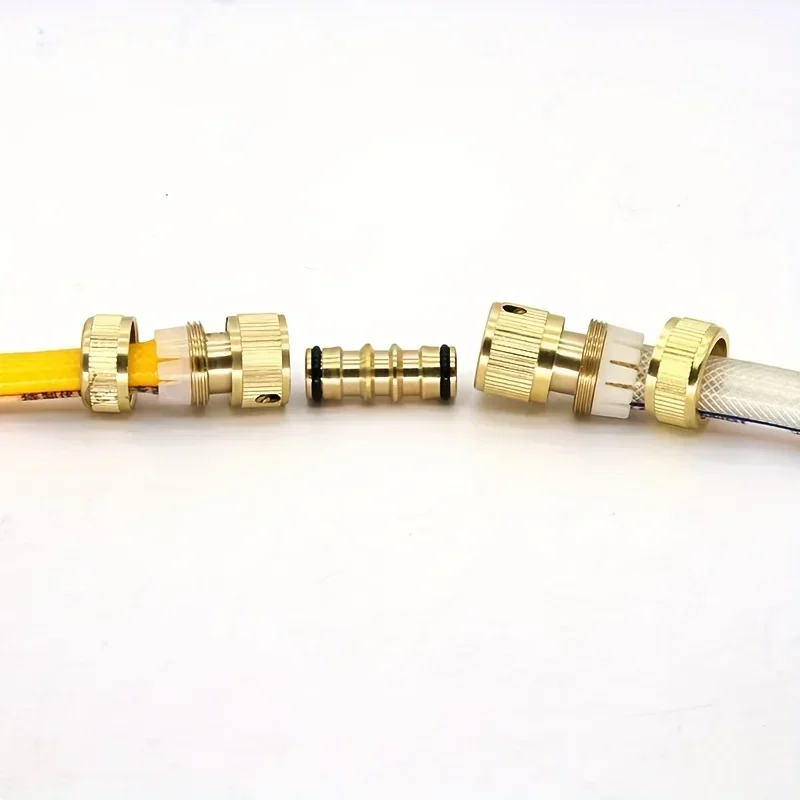 Bidirektionaler Messing-Schlauchverbinder mit Universalgewinde 2