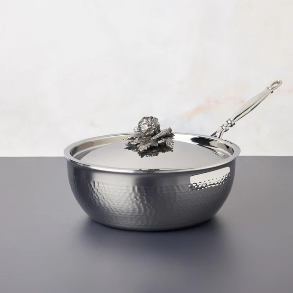 Gehämmertes Luxus-Edelstahl-Topfset 7-teilig 4