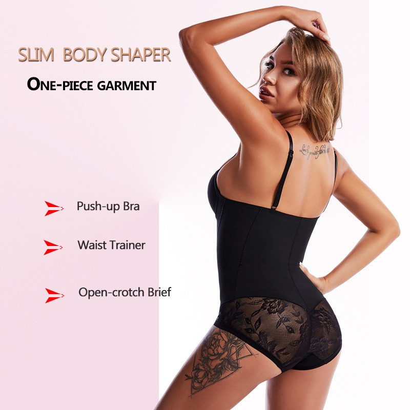 Lace Shapewear Bodysuit with Built-In Bra 4