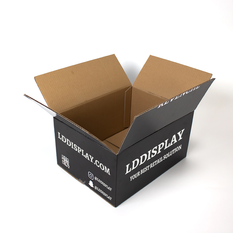 Black Corrugated Parcel Shipping Box