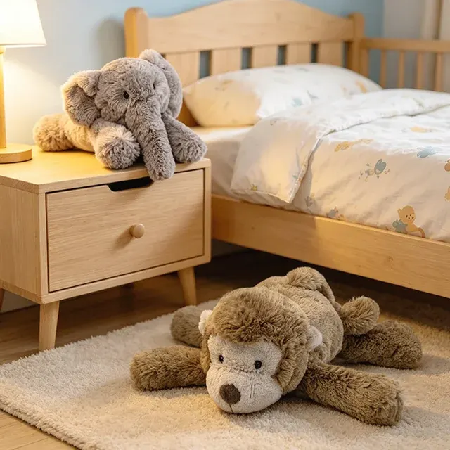 35/52 cm Lying Elephant Monkey Plush Toy 3
