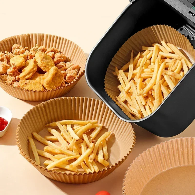 Runde Luftfritteuse Papier Einweg Antihaft Airfryer Backpapiere Mikrowelle 2