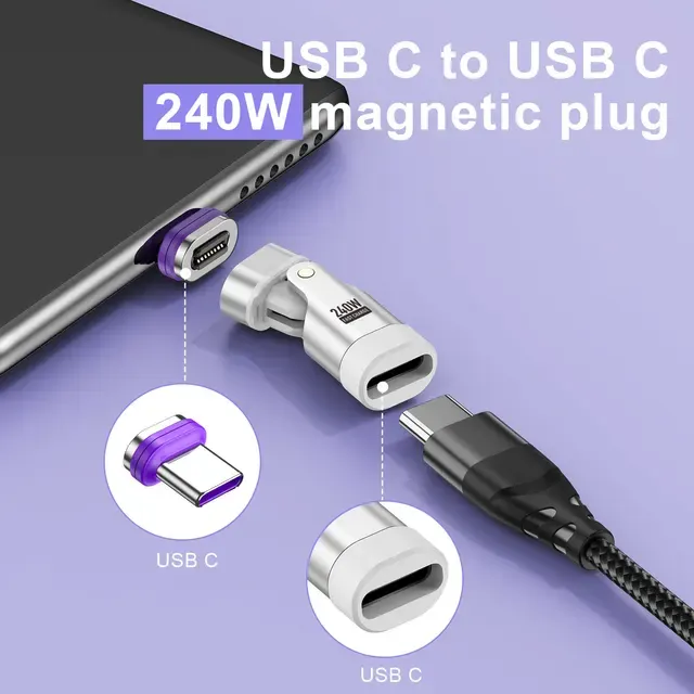 Magnetic 240W USB-C Fast Charging Adapter 2