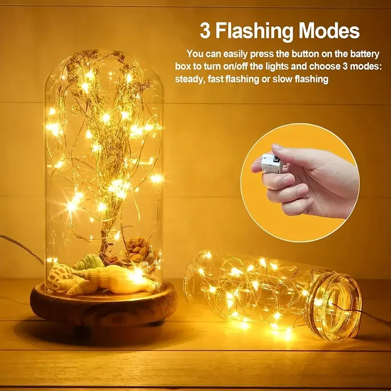 30 Packungen Märchenlampe Batteriebetrieben Lichterkette 20 LEDs Mini-Lichterkette 2