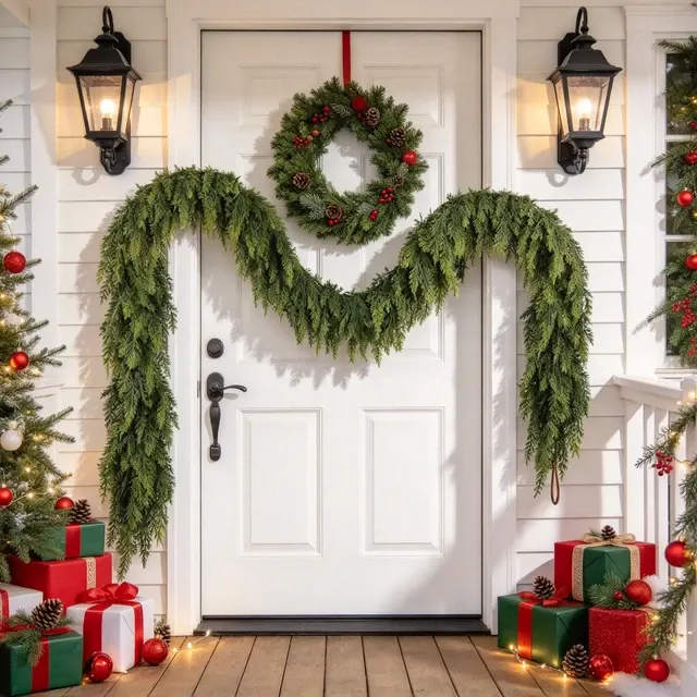 180cm Artificial Christmas Tree Cypress Garland 2