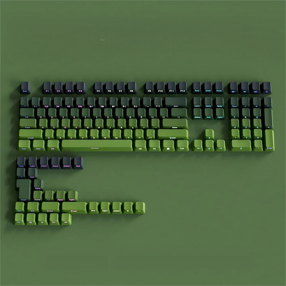 Matcha Gradient Two-Color PBT Keycaps 136