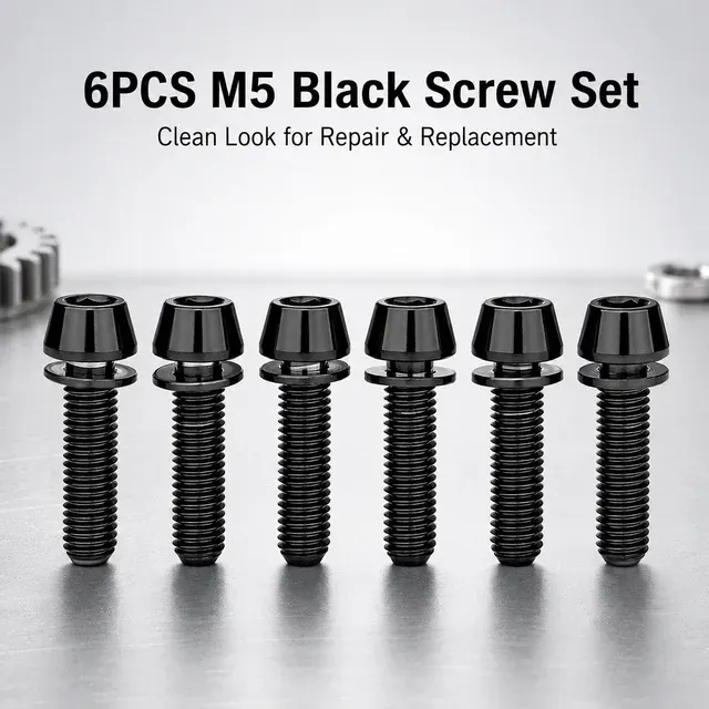 Rostfreie Lenkervorbau-Schrauben-Set, 6 Stück 4