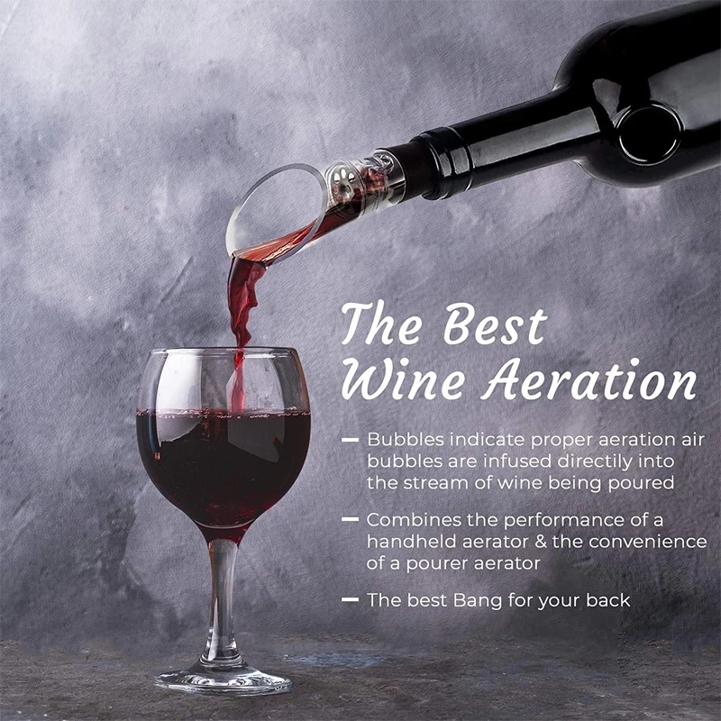 P587 Red Wine air Aerator Bottle Stopper Decanter 3