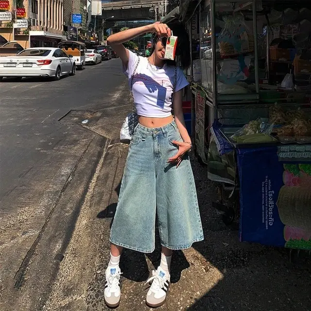 Baggy Denim Shorts 4