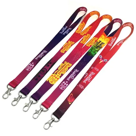 Polyester Sublimation ID Card Holder Lanyards Personalized Neck