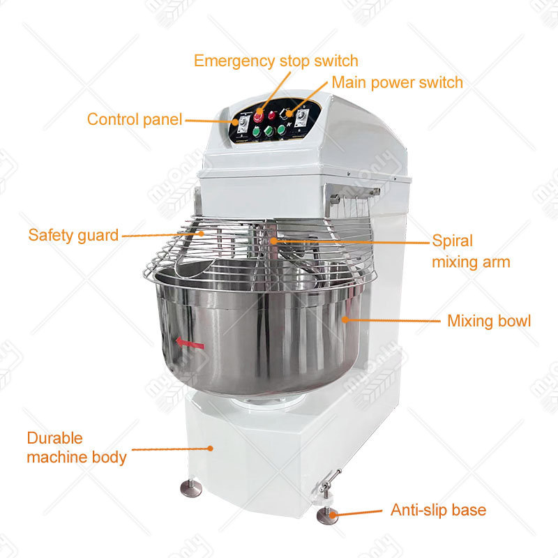 Professional Spiral Dough Mixer 60 kg 2