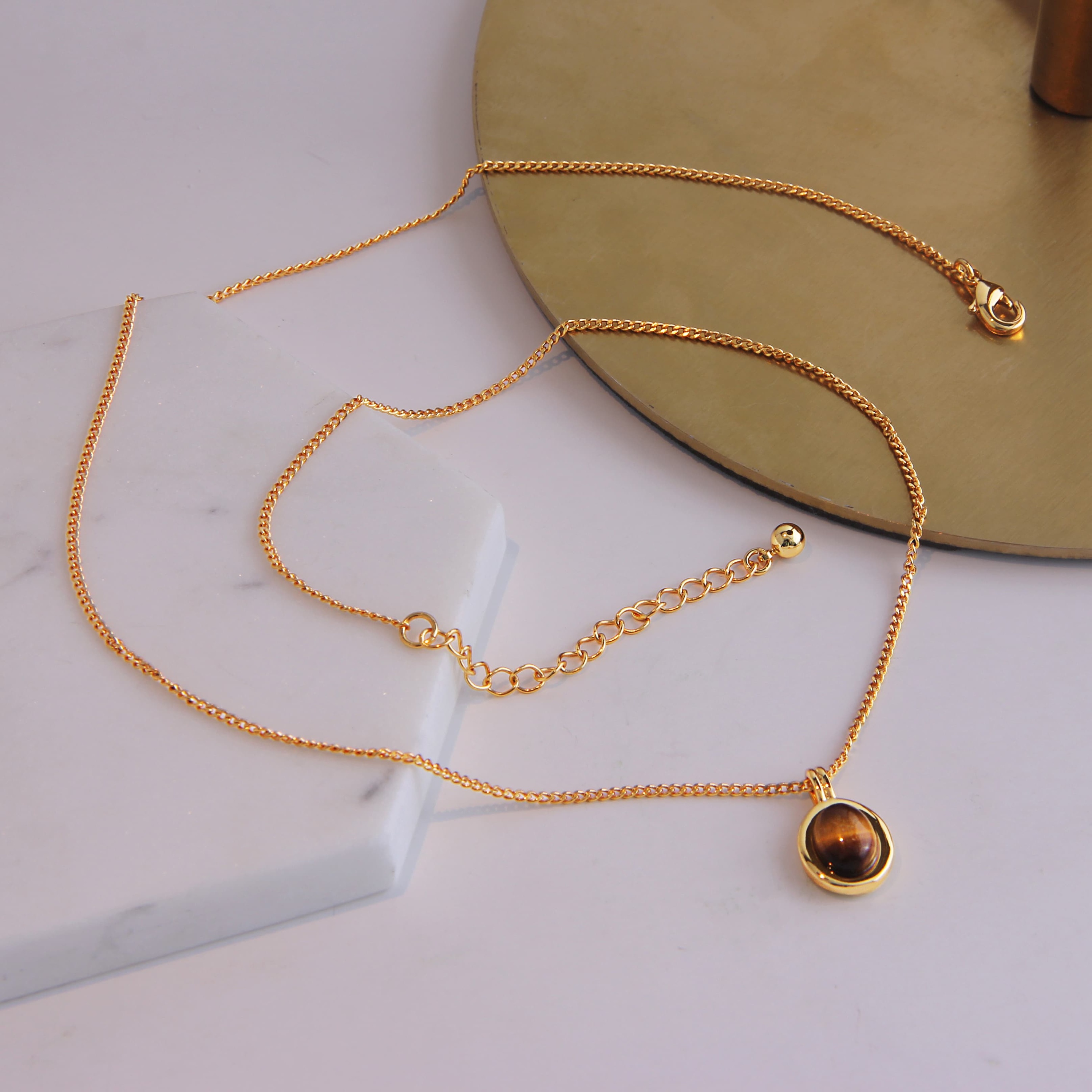 Gold-Plated Starry River Pendant Necklace 3