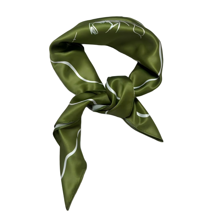 Satin Silk-Look Bandana Neck Scarf 3