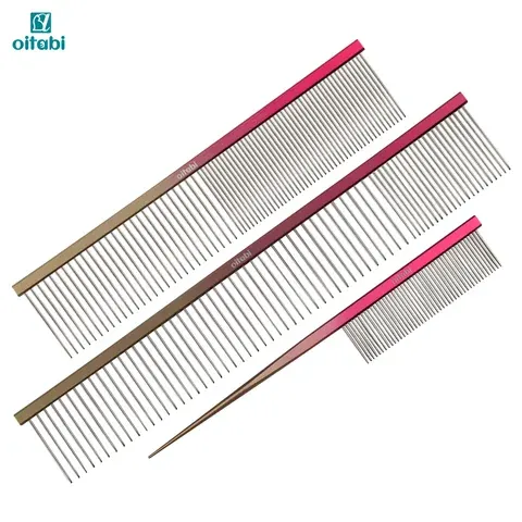 OITABI Professioneller Tierpflegekamm Gradient Deluxe Spitze Schwanzkamm für