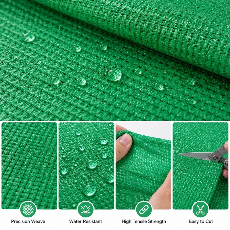 Grünes Schattiernetz, HDPE, 30–90 % Schattierung 2