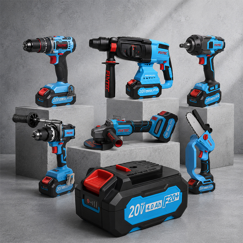 FIXTEC Professional Cordless Tools Combo Kits 20V Electric
