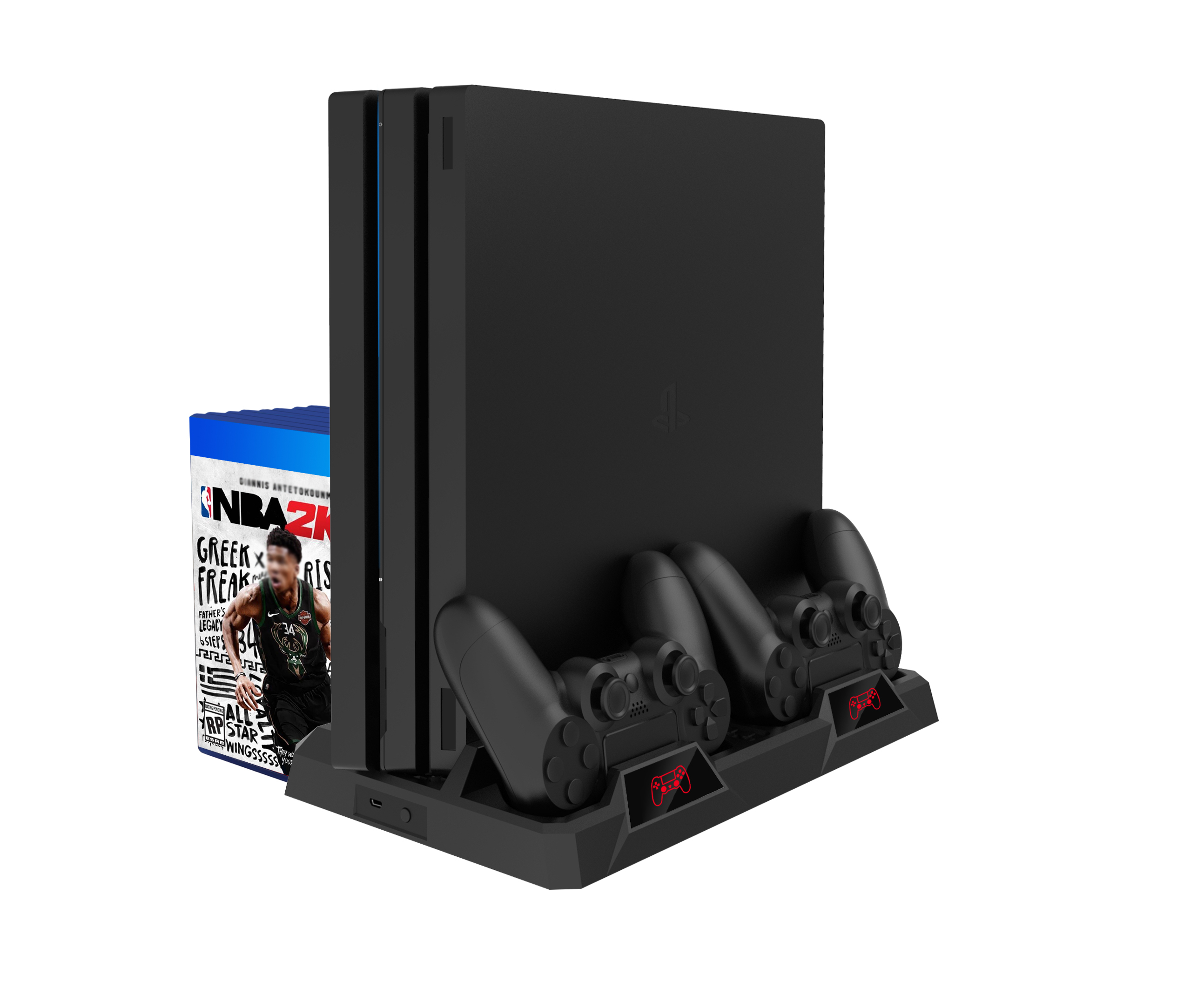 PS4 Dual Charging Dock with Cooling Fan Stand 4