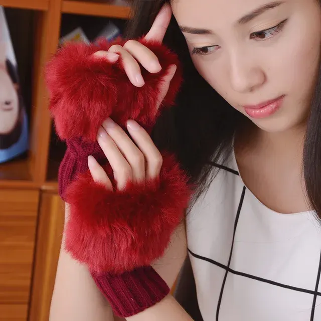 Fingerlose Strickhandschuhe 3