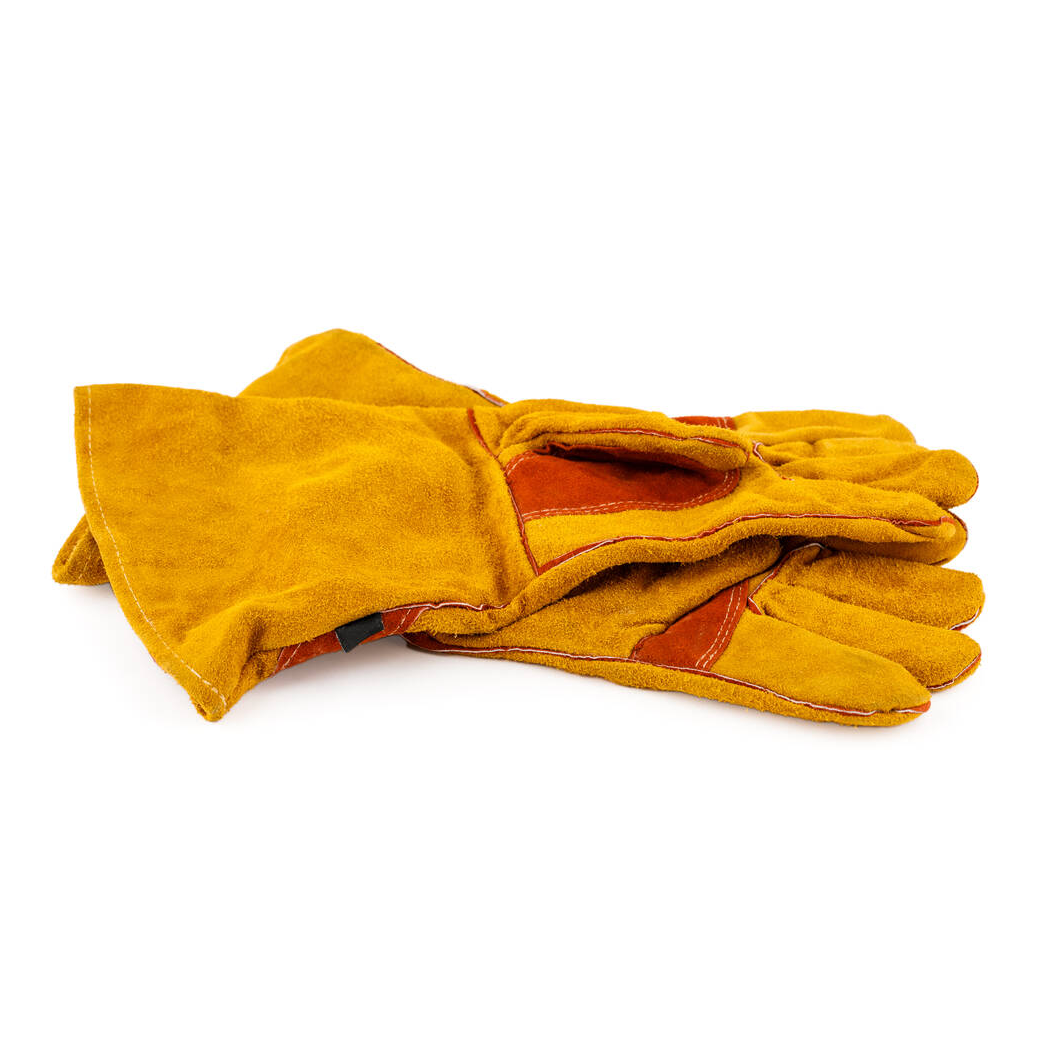Long Cuff Double Palm Leather Gloves 3