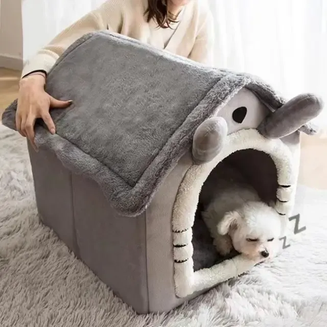 Washable Dog House Bed for Small Dogs 2