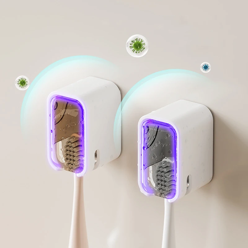 Dustproof Wall-Mounted Toothbrush Holder with Flip Lid 4