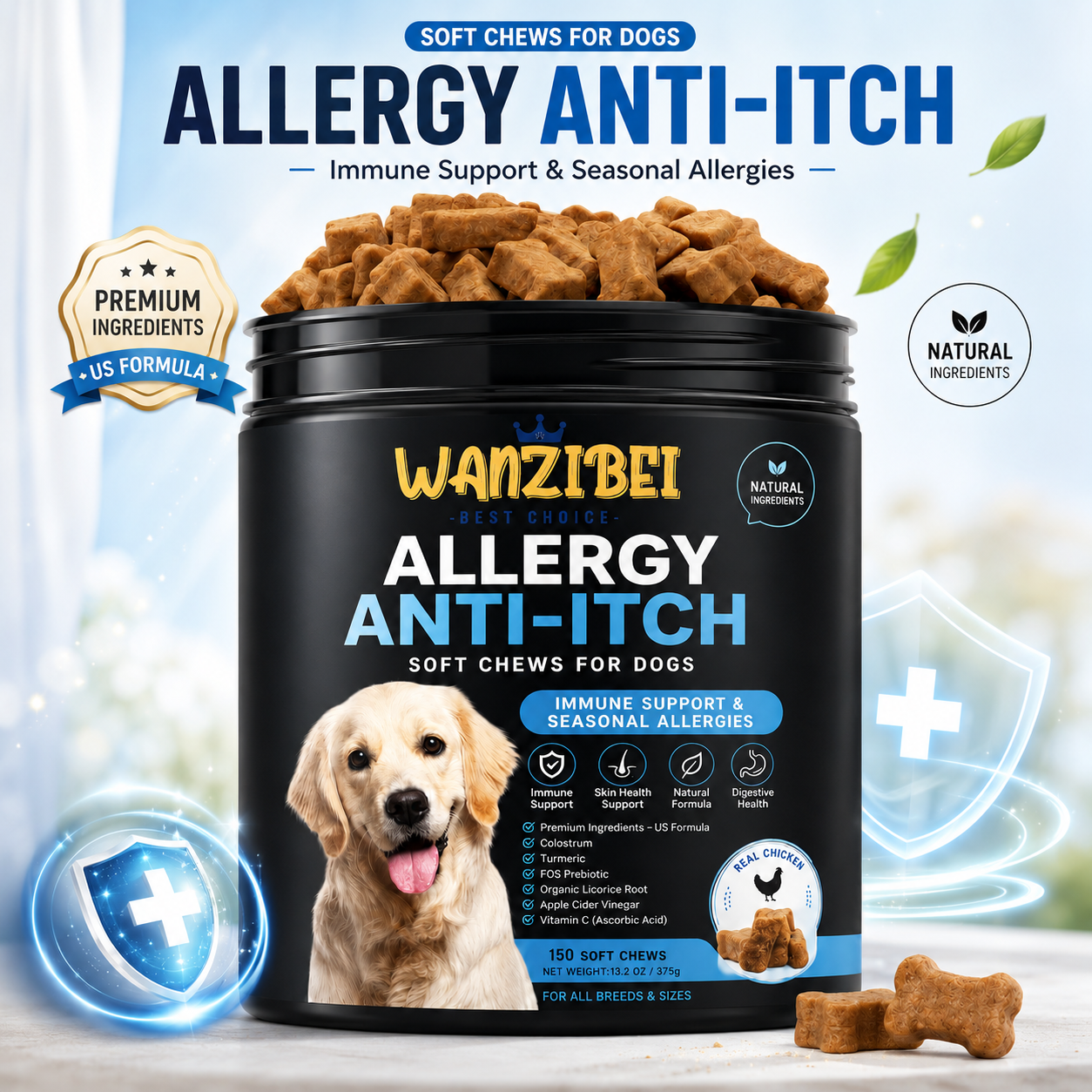 Soft Chews for Itchy Skin Relief Dogs