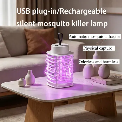 Geräuschlose USB-Mückenfalle mit UV-Licht