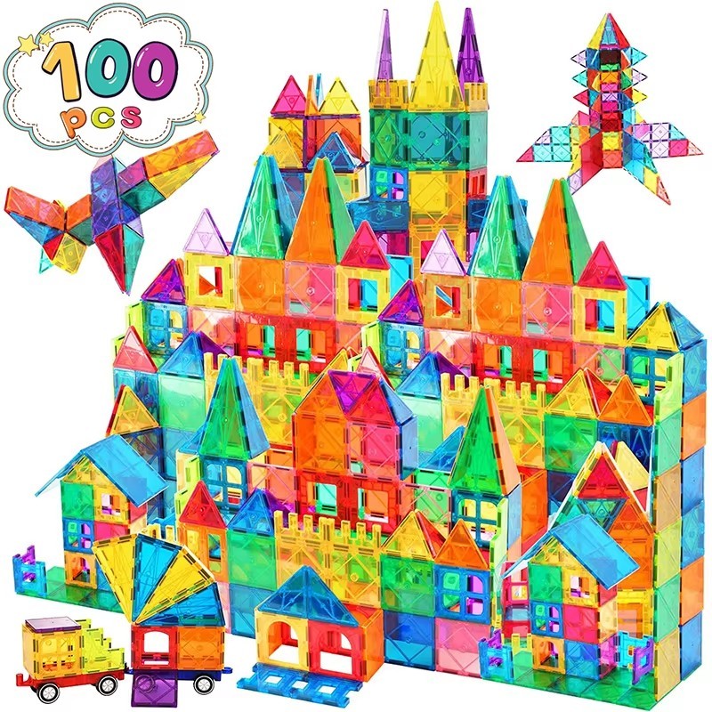 Kids Educational 3D Magnetic Building Block Tiles Set