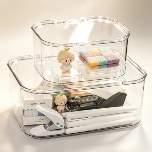 Large Clear Acrylic Desk Storage Box 4