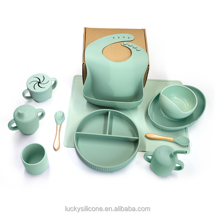 Bpa Free Food Grade Silicone Baby Feeding Plates