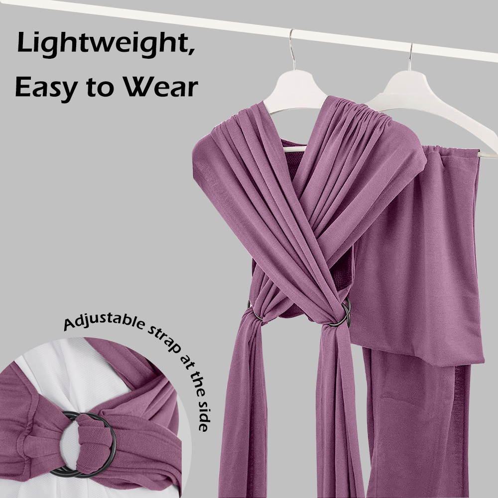 Lightweight Solid Color Baby Wrap Carrier 4