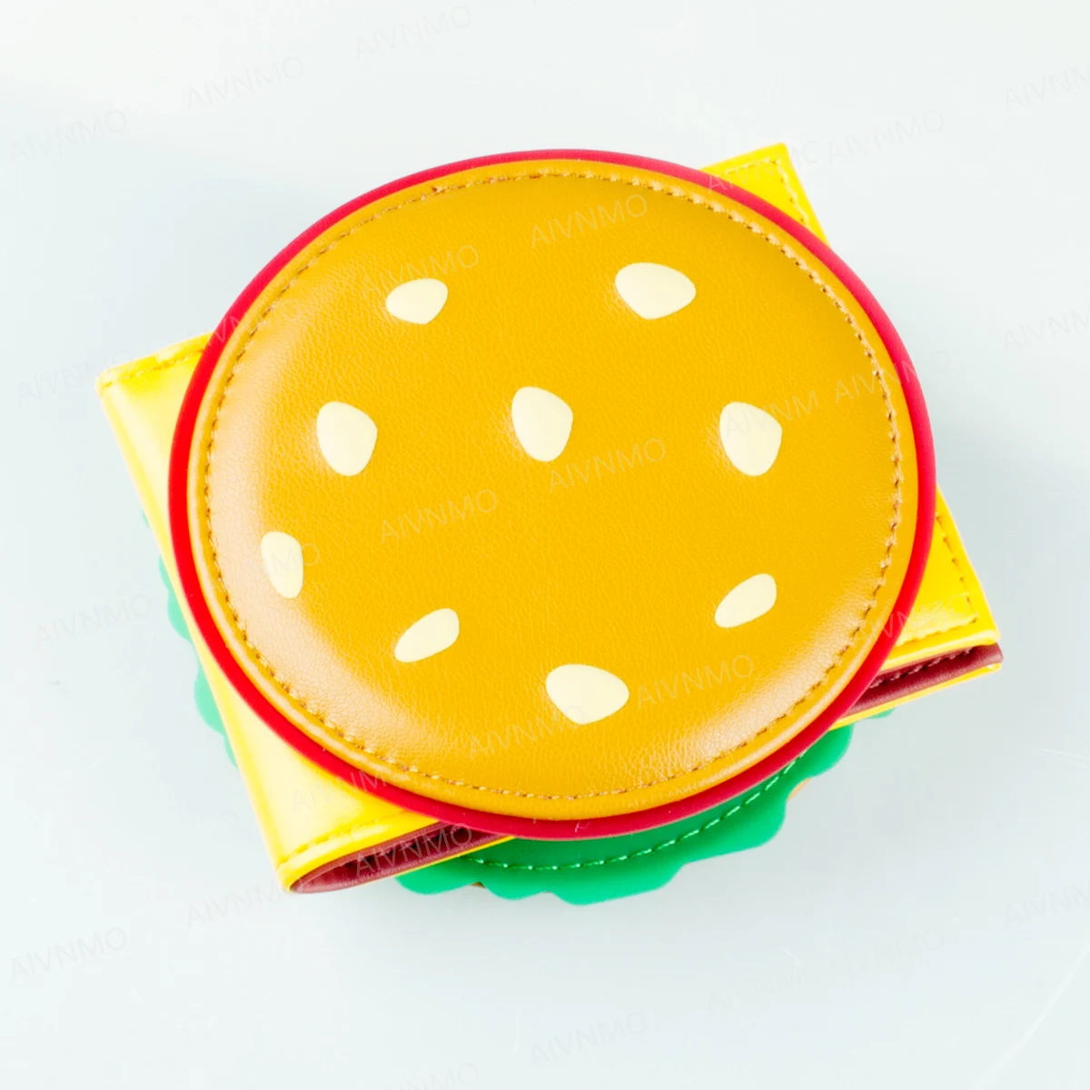 Compact 3D Burger Wallet with Card Slots 4