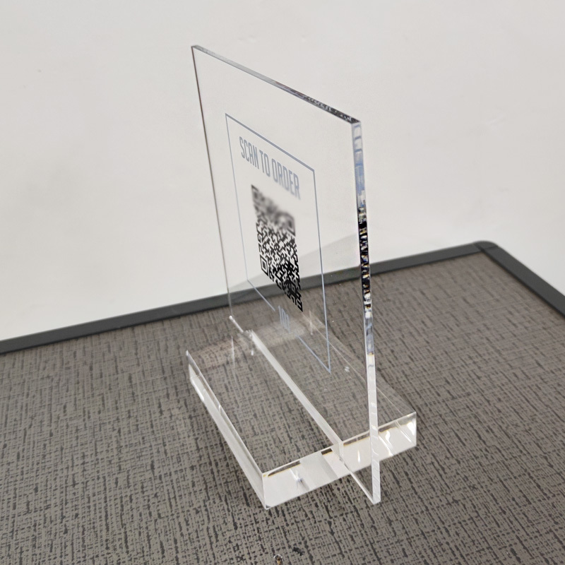 Acryl-Schild mit QR-Code Aufsteller für Geschäfte 4