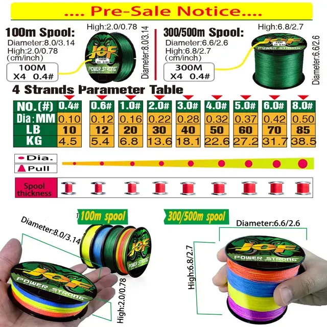 Braided Fishing Line 4-Strand 300 m 2