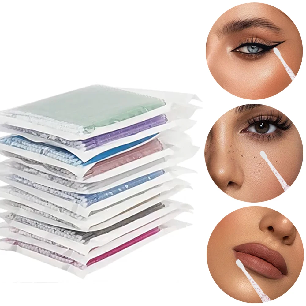 100-Piece Lash Cleaning Brush Set with Cotton Tips 3