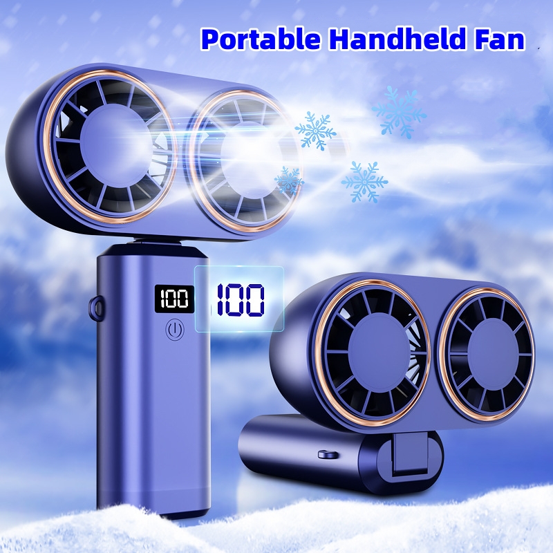 Portable Foldable Mini Fan with LED Display