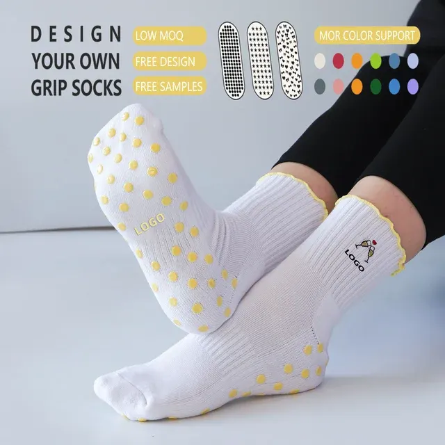 Baumwoll-Yogasocken mit Silikon-Grip 3