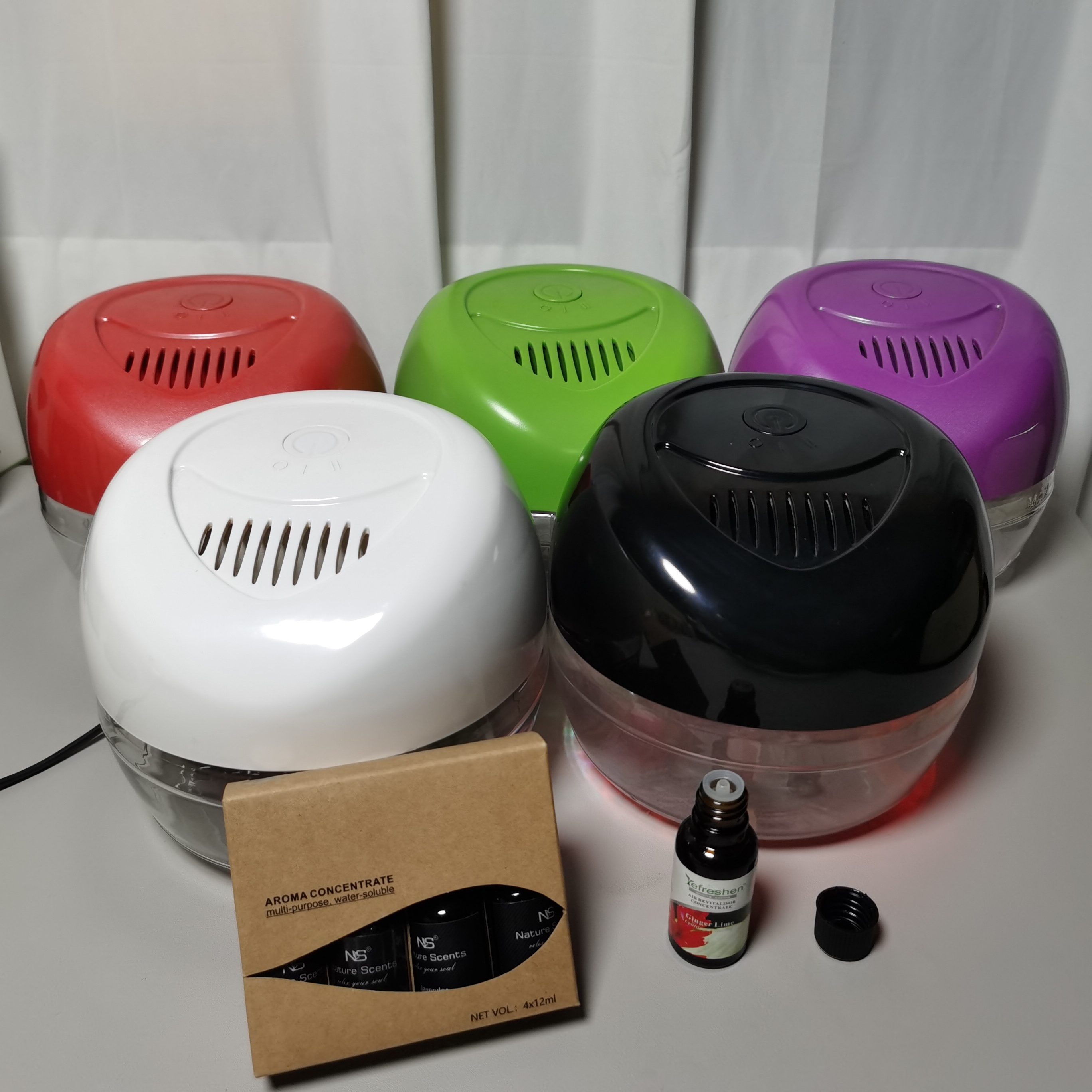 Pink LED Silent Office Aroma Humidifier 4