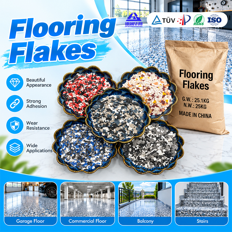 Monochrome Mixed Color Epoxy Resin Floor Mica Flake 4