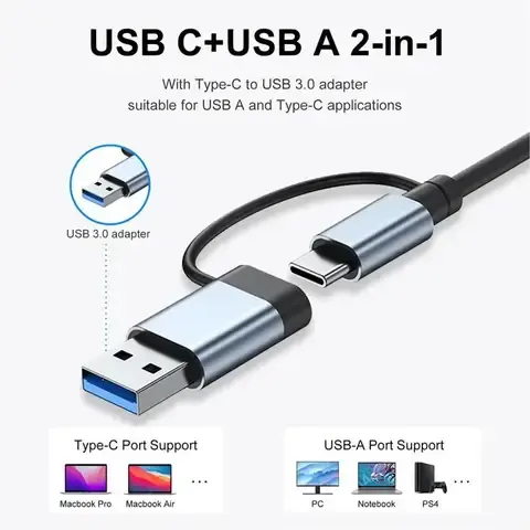 8-in-1 USB Hub with SD Reader
