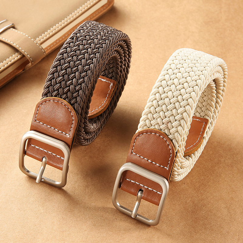 Women's Canvas Belt With Square Buckle