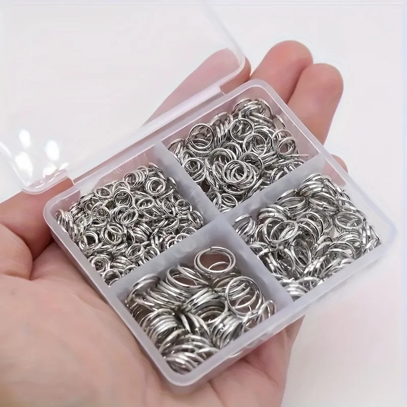 500 Stück Gemischtes Set Offener Biegeringe 5mm 6mm 3