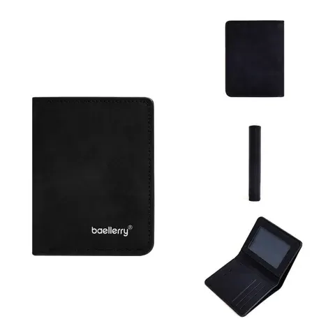Slim Men's Short Wallet In PU Leather