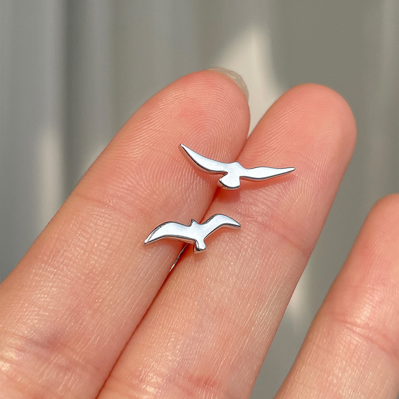 Handcrafted Silver Seagull Ear Cuff
